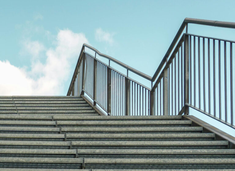 Stairs leading up to sky